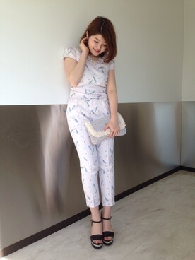 「Supreme.La.La.（シュープリームララ）のアイテム（サンダル）」を使った、Natsumi Sudoさん（レディース・160cm）の春コーディネート