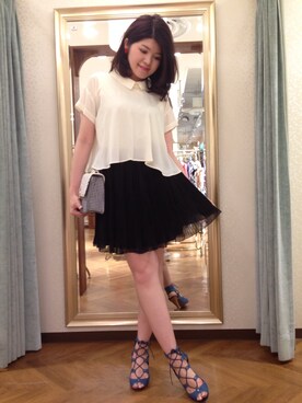 「Supreme.La.La.（シュープリームララ）のアイテム（サンダル）」を使った、Natsumi Sudoさん（レディース・160cm）の夏コーディネート