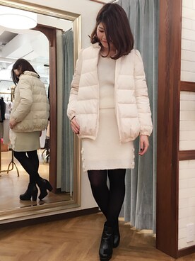 「Supreme.La.La.（シュープリームララ）のアイテム（その他アウター）」を使った、Natsumi Sudoさん（レディース・160cm）の秋コーディネート