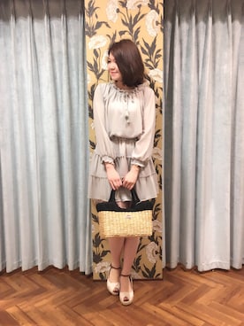 「Supreme.La.La.（シュープリームララ）のアイテム（トートバッグ）」を使った、Natsumi Sudoさん（レディース・160cm）の春コーディネート