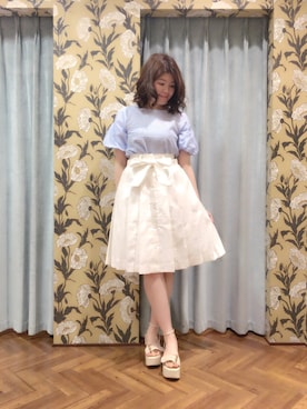 「Supreme.La.La.（シュープリームララ）のアイテム（サンダル）」を使った、Natsumi Sudoさん（レディース・160cm）の春コーディネート