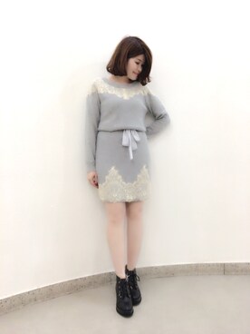 「Supreme.La.La.（シュープリームララ）のアイテム（ブーツ）」を使った、Natsumi Sudoさん（レディース・160cm）の秋コーディネート