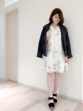 「Supreme.La.La.（シュープリームララ）のアイテム（その他アウター）」を使った、Natsumi Sudoさん（レディース・160cm）の秋コーディネート