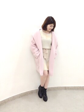 「Supreme.La.La.（シュープリームララ）のアイテム（その他アウター）」を使った、Natsumi Sudoさん（レディース・160cm）の秋コーディネート