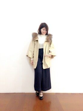 「Supreme.La.La.（シュープリームララ）のアイテム（その他アウター）」を使った、Natsumi Sudoさん（レディース・160cm）の秋コーディネート