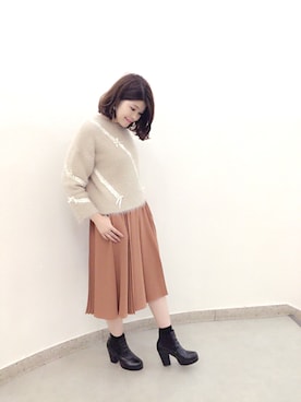「スカーチョ」｜Natsumi Sudoさん（レディース・160cm）の秋コーディネート