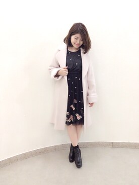 「Supreme.La.La.（シュープリームララ）のアイテム（その他アウター）」を使った、Natsumi Sudoさん（レディース・160cm）の秋コーディネート