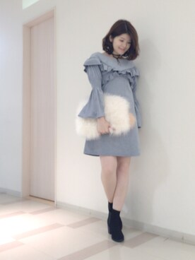 「Supreme.La.La.（シュープリームララ）のアイテム（バッグ）」を使った、Natsumi Sudoさん（レディース・160cm）の秋コーディネート