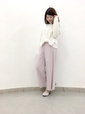「Supreme.La.La.（シュープリームララ）のアイテム（パンプス）」を使った、Natsumi Sudoさん（レディース・160cm）の秋コーディネート
