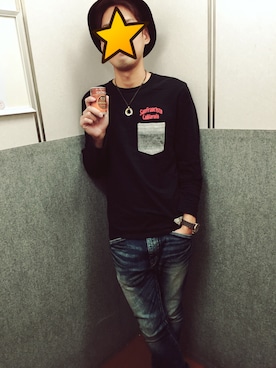 「BEN DAVIS/PROJECT LINE（ベンデイビスプロジェクトライン）のアイテム」を使った、まこっちゃんさん（メンズ・171cm）の秋コーディネート