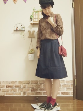 「Vert Dense（ヴェールダンス）のアイテム」を使った、まきさん（レディース・165cm）の秋コーディネート