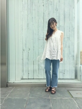 「栄」｜「アイテム（サンダル）」を使った、ｍｉｙｕ♡さん（レディース・157cm）の夏コーディネート