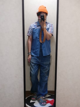 「アイテム（オールインワン・サロペット）」を使った、Kyohei Shodaさん（メンズ・168cm・20代）の夏コーディネート
