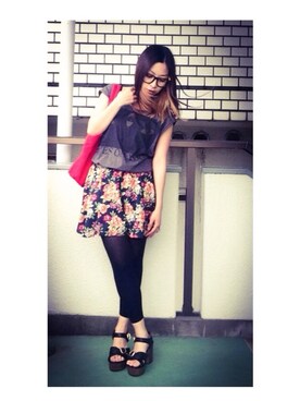 「LEPSIM（レプシィム）の【LEPSIM】アツゾコウッドPTサンダル　541540（サンダル、ブラック系）」を使った、＊＊kainatsu＊＊さん（レディース・156cm）の春コーディネート