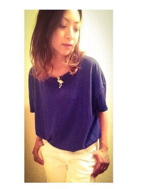 「アイテム（ネックレス、ゴールド系）」を使った、＊＊kainatsu＊＊さん（レディース・156cm）の春コーディネート