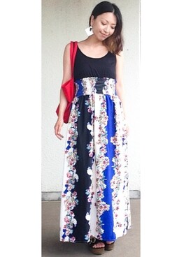 「LEPSIM（レプシィム）の【LEPSIM】アツゾコウッドPTサンダル　541540（サンダル、ブラック系）」を使った、＊＊kainatsu＊＊さん（レディース・156cm）の夏コーディネート