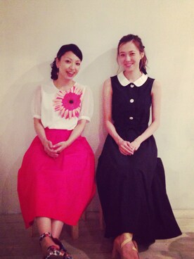 「HALUCAのアイテム（シュシュ、ブラック系）」を使った、＊＊kainatsu＊＊さん（レディース・156cm）の夏コーディネート