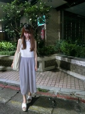 「chico_（チコ）のアイテム（シューズ）」を使った、Hanaさん（レディース・160cm）の夏コーディネート