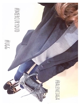 「gray」｜「アイテム（チェスターコート）」を使った、Riiさん（レディース・156cm）の秋コーディネート