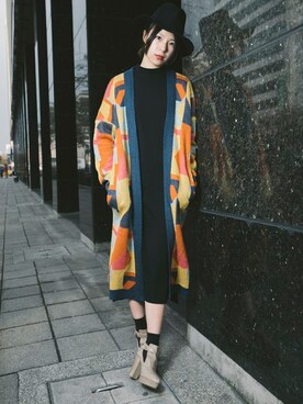 「pizza cut five（ピザカットファイブ）のアイテム（ジャケット/アウター）」を使った、PizzaCutFiveさん（レディース・161cm）の冬コーディネート