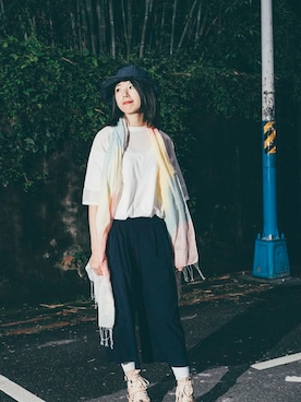 「pizza cut five（ピザカットファイブ）のアイテム」を使った、PizzaCutFiveさん（レディース・161cm）の春コーディネート