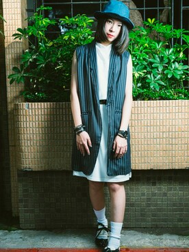 「pizza cut five（ピザカットファイブ）のアイテム（ジャケット/アウター）」を使った、PizzaCutFiveさん（レディース・161cm）の春コーディネート