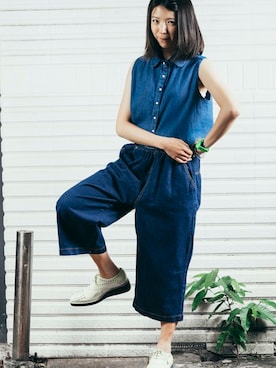 「pizza cut five（ピザカットファイブ）のアイテム（シャツ/ブラウス）」を使った、PizzaCutFiveさん（レディース・161cm）の春コーディネート