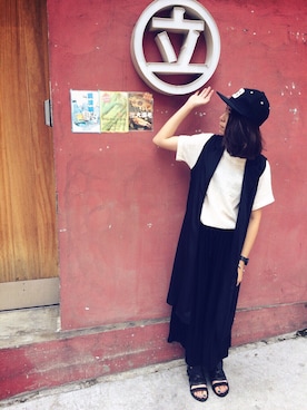 「pizza cut five（ピザカットファイブ）のアイテム（ジャケット/アウター）」を使った、PizzaCutFiveさん（レディース・160cm）の夏コーディネート