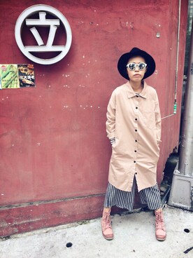 「pizza cut five（ピザカットファイブ）のアイテム（シャツ/ブラウス）」を使った、PizzaCutFiveさん（レディース・165cm）の秋コーディネート