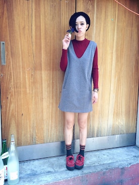 「pizza cut five（ピザカットファイブ）のアイテム」を使った、PizzaCutFiveさん（レディース・165cm）の秋コーディネート