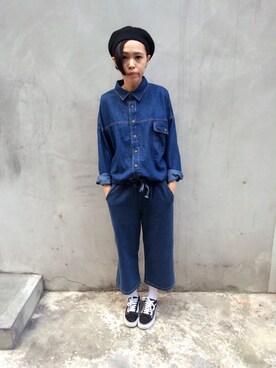 「pizza cut five（ピザカットファイブ）のアイテム（シャツ/ブラウス）」を使った、PizzaCutFiveさん（レディース・165cm）の秋コーディネート