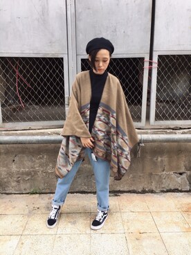 「pizza cut five（ピザカットファイブ）のアイテム」を使った、PizzaCutFiveさん（レディース・165cm）の秋コーディネート