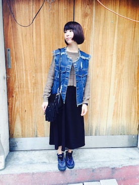 「pizza cut five（ピザカットファイブ）のアイテム（ジャケット/アウター）」を使った、PizzaCutFiveさん（レディース・160cm）の秋コーディネート
