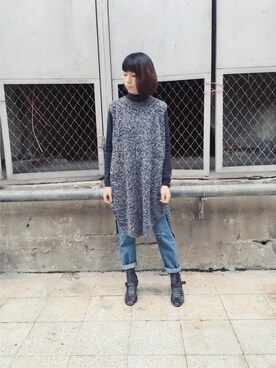 「pizza cut five（ピザカットファイブ）のアイテム」を使った、PizzaCutFiveさん（レディース・160cm）の冬コーディネート