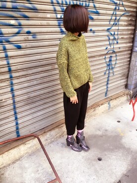 「pizza cut five（ピザカットファイブ）のアイテム」を使った、PizzaCutFiveさん（レディース・165cm）の冬コーディネート