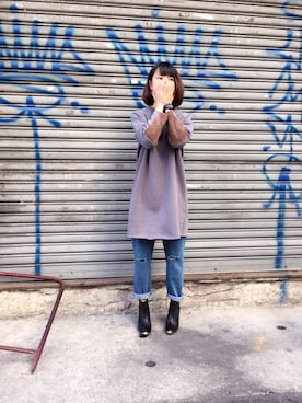 「pizza cut five（ピザカットファイブ）のアイテム」を使った、PizzaCutFiveさん（レディース・160cm）の冬コーディネート