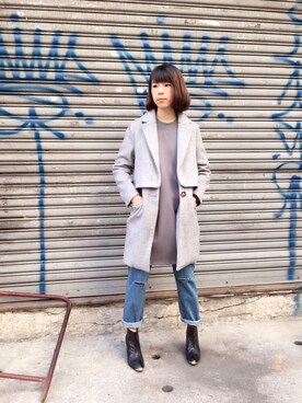 「pizza cut five（ピザカットファイブ）のアイテム（ジャケット/アウター）」を使った、PizzaCutFiveさん（レディース・165cm）の冬コーディネート