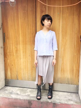 「棉麻」｜PizzaCutFiveさん（レディース・160cm）の春コーディネート