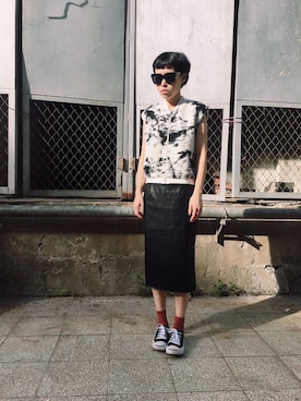 「pizza cut five（ピザカットファイブ）のアイテム（ジャケット/アウター）」を使った、PizzaCutFiveさん（レディース・165cm）の秋コーディネート