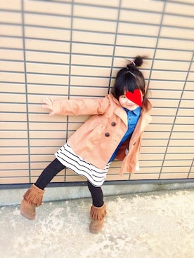 「Bou Jeloud（ブージュルード）のアイテム」を使った、のんさん（キッズ・100cm）の秋コーディネート