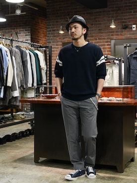 「Addict CONVERSE（アディクト　コンバース）のアイテム」を使った、いっせいさん（メンズ・174cm）の春コーディネート