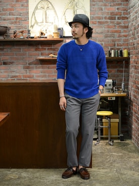 「Paraboot（パラブーツ）のアイテム（レインシューズ）」を使った、いっせいさん（メンズ・174cm）の春コーディネート