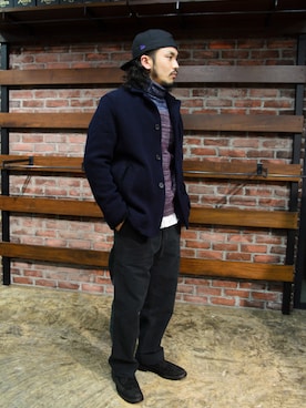 「アイテム（ドレスシューズ）」を使った、いっせいさん（メンズ・174cm）の冬コーディネート