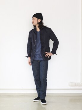 「アイテム（デニムパンツ）」を使った、いっせいさん（メンズ・174cm）の冬コーディネート