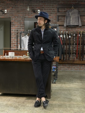 「アイテム（ドレスシューズ）」を使った、いっせいさん（メンズ・174cm）の冬コーディネート