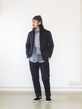 「Engineered Garments（エンジニアードガーメンツ）のアイテム」を使った、いっせいさん（メンズ・174cm）の冬コーディネート