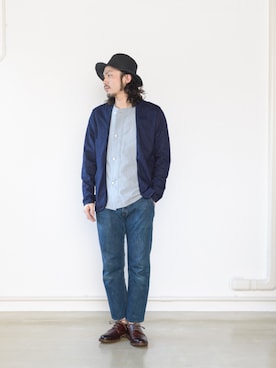 「アイテム（デニムパンツ）」を使った、いっせいさん（メンズ・174cm）の冬コーディネート