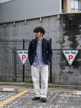 「アイテム（テーラードジャケット）」を使った、いっせいさん（メンズ・174cm・20代）の春コーディネート