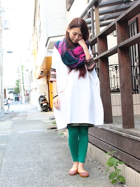 「チャイハネ（チャイハネ）のアイテム（パンプス）」を使った、チャイハネSTAFF  amiさん（レディース・164cm）の冬コーディネート