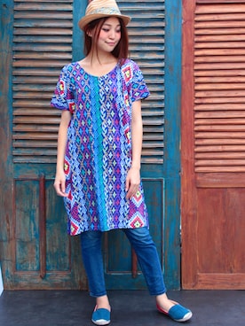 「アイテム（ワンピース）」を使った、チャイハネSTAFF  amiさん（レディース・164cm）の春コーディネート